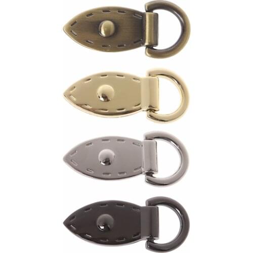 THINKTHENDO Leaf D Buckle Metal Buckles Handbag Strap Clasp Keyring Dog Chain Hooks DIY Leather Craft