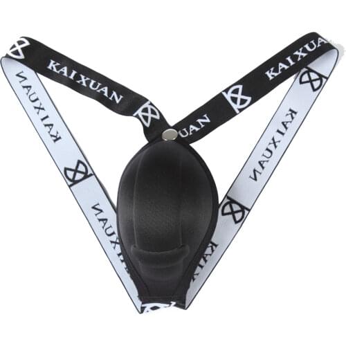 Men Sexy Thong Padded Jockstrap Penis Pouch Underwear G String Enhance Pad Underpants Hombre Erotic Panties Push Up Cup tanga