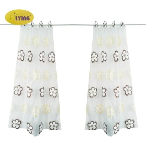 Flying Floral Tulle Modern Sheer Curtain Living Room Bedroom Kitchen Cafe Window Treatment Screen Curtain Blinds Panel Voile