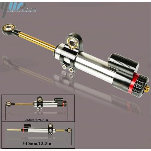 Universal Motorcycle Adjustable Steering Damper Stabilizer For kawasaki J300 KLR650 KX125 KLX300 KLX125L KDX200 KDX220 KLX300R