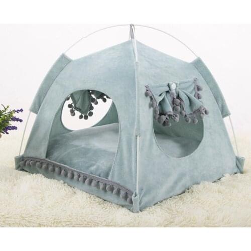 Home Cushion Dog Cat Tent Breathable Pet Puppy House Cat Bed Comfortable Removable Small Dog Bed Cave Pet Kennel Products