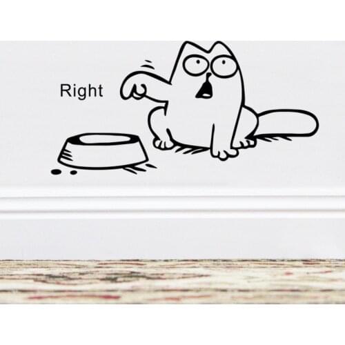 Funny Cartoon Cat vinyl Car laptop window tank wall sticker Bowl Cat Decal stickers Decals Wallpaper Poster