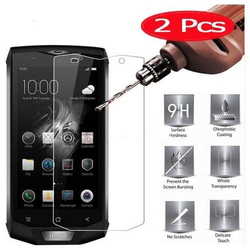 2pcs Front Tempered Glass for Blackview BV8000 Pro Screen Protector on Phone Film for Blackview BV8000 Pro Tempered Glass Cover