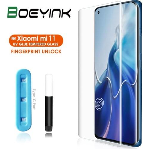 For Xiaomi 11 Pro UV Glass 3D Screen Protector with Full Screen Glue Touch Sensitive For Mi 11 10 CC9 Pro Note 10 Pro Lite Glass
