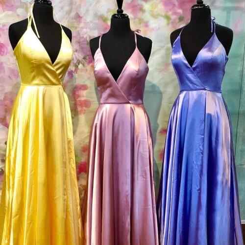 2020 Prom Dress Elegant Satin vestido de festa Spaghetti Celebrity Inspired Long Holiday vestidos de fiesta de noche High Split