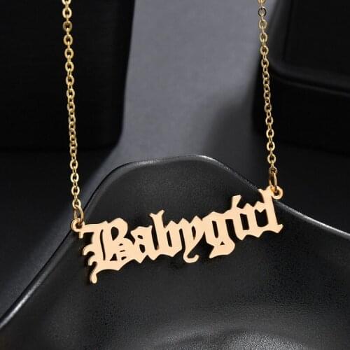 YADA Fashion Babygirl English Letter Presents&Necklace For women Gold Choker Necklaces Statement Trendy Necklace Gift SE200021