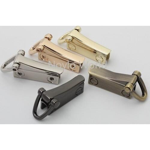 1set metal plating processing leather handbags cutting straps both sides of the hang Metal clip connection accessories