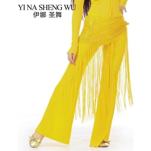 1Pc New Indian Dance Practice Clothes Hip Scarf Belly Dance Accessories Hip Towel Sequin Tassel Bellydance Hip Scarf Waist Chain