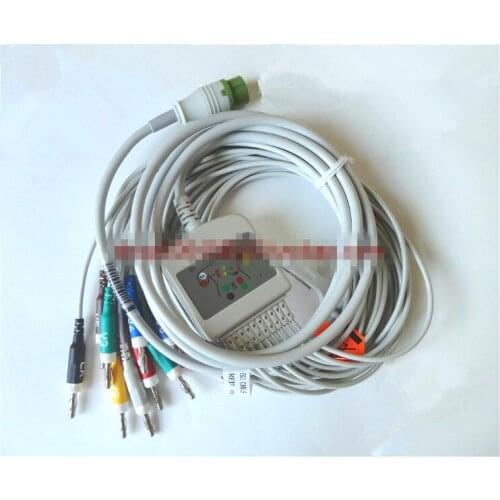 12-pin round head ECG cable lead wires for Weigao WG-C2030, WG-C2060 monitor