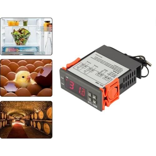 1X STC-1000 AC110-220V 10A Dual LED Temperature Humidity Controller Digital Thermostat Hygrometer Regulator High precision new