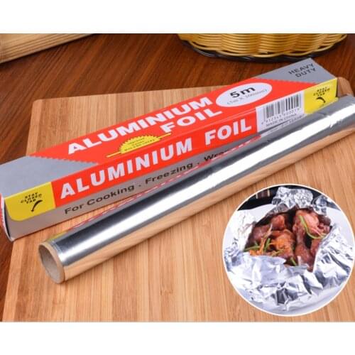 2Pcs Baking Paper 10 Meters Thick Barbecue Tin Foil Household Barbecue Baking Pan Roasted Chicken Wings Oven Aluminum Foil Paper