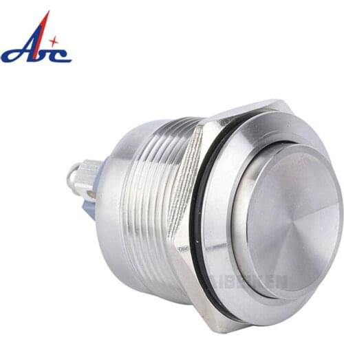 22mm Momentary Switch Waterproof Short Screw Stainless Steel Metal Push Button Switch