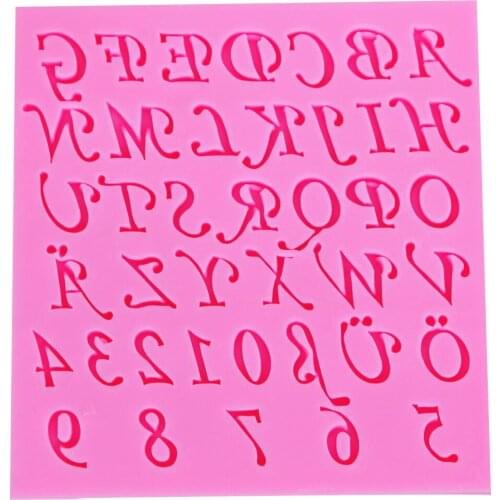 26-Letter Arabic Numerals 0-9 Fondant Cake Mold Cake Decoration Mold DIY Baking Tools A229