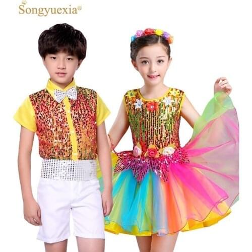 Girls Ballet Dress For Children Girl Dance Dress Kids Sequins Ballet Costumes For Girls Tutu Dance Girl Stage Dancewear For Boy
