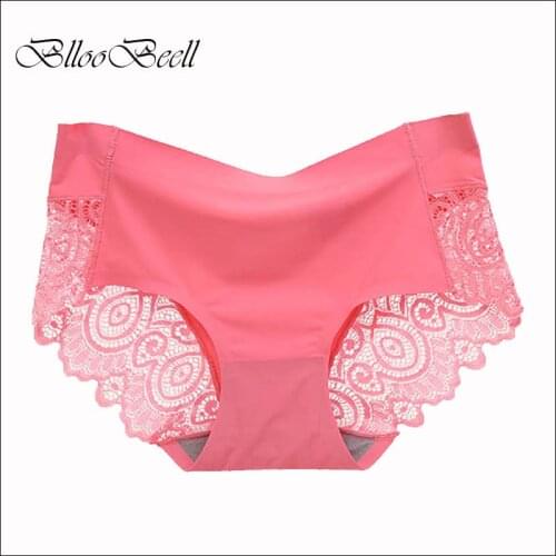 BllooBeell Sexy Lace Womens underwear Low-Rise Panties Ladies Briefs Cotton Crotch Girl Seamless Briefs Triangle Size M/L/XL