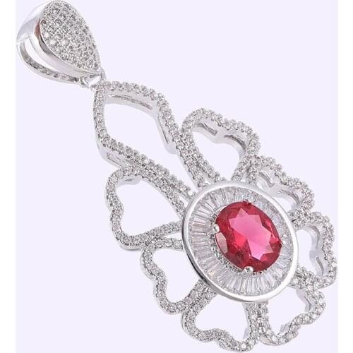 Big Copper Micro Pave Jewelry Charm Zircon Crystal Flower Charms For Jewelry Making Diy Hollow Pendants For Necklace Bijoux Gift