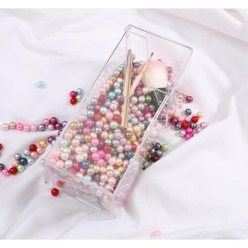 3-10mm 50-1000pcs No Hole Acrylic ABS Imitation Pearl Bead Colour Round Loose Beads For DIY Craft Clothing Garment Supplies