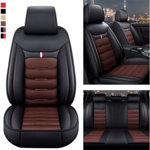 Muchkey Car Seat Covers for Volvo V40 V60 V90 C30 XC60 XC70 XC90 5 Seats Seat Covers Leather Full Front and Back Car Seats