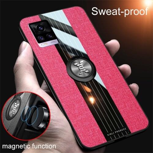 Fashion Back Covers for VIVO V20 Pro SE Soft Ultrathin TPU V 20 V20Pro V20SE Luxury Cloth Ring Holder Stand Original Phone Cases