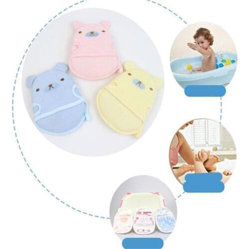 Newborn Baby Cartoon Bath Brushes Cotton Bath Supplies Baby Bath Towel Bath Sponge for Boys Girls Bathroom Supplies
