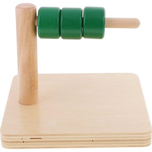 Kids Children Educational Montessori Wooden Toy Xmas Gift - Cylindrical Parappel Dial