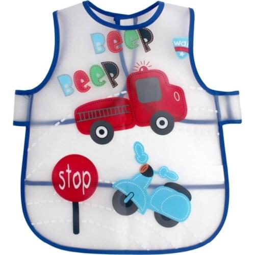 LionBear Apron Baby Bibs 100% EVA Waterproof for babies 3-36 month Adjustable Sleeveless Cartoon Boys Girls baby Accessories