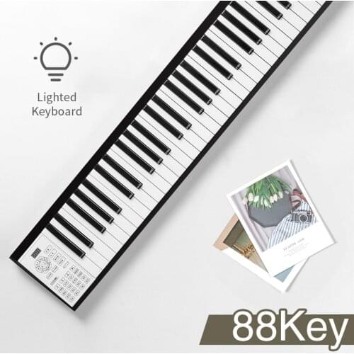88 Key keyboard instruments Piano Digital Electronic Piano Keyboard Touch Sensitive MIDIkeyboard piano with Light