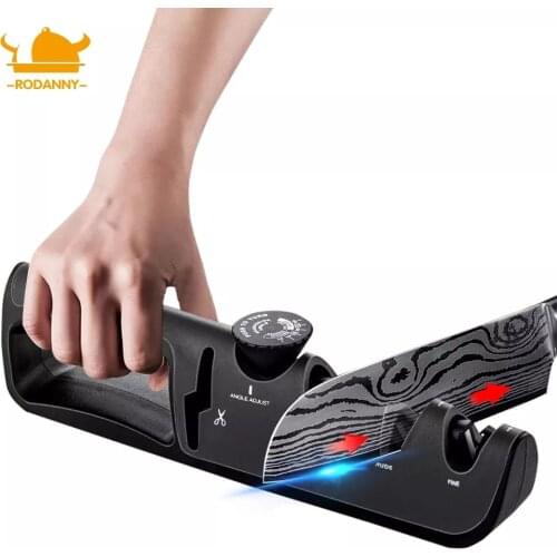 Rodanny Multifunctional Professional Adjustable 4 Stages Scissors Sharpening Stone Knife Sharpener Sharpening kitchen Tool