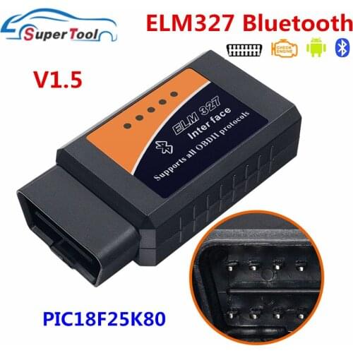 OBD2 ELM327 Bluetooth V1.5 Diagnostic Tool ELM 327 PIC18F25K80 Diagnostic Scanner For Car OBDII Scanner ELM327 Bluetooth V1.5