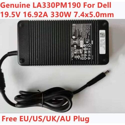 Genuine 19.5V 16.92A 330W LA330PM190 DA330PM190 ADP-330AB B D AC Adapter For Dell ALIENWARE R1 R3 R5 R2 M17X M18X Laptop Charger