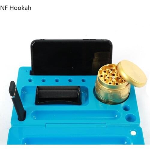 Flip cover LED light cigarette tray portable operation light-emitting tray led rolling tray anime rolling tray rolling tray