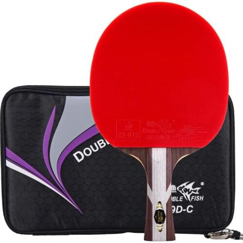 Genuine Double Fish 9d Table Tennis Racket Ping Pong Bat With Case Racquet Sports Pure Blade Fast Attack Loop