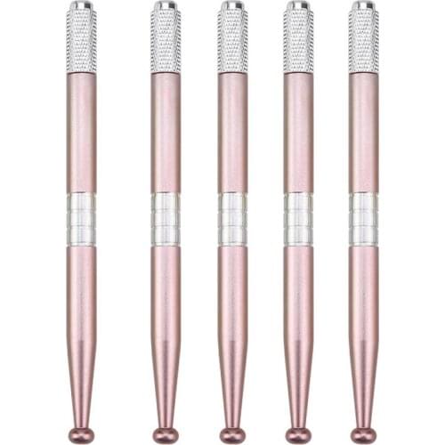 10pcs Microblading Pen Tattoo Manual Pen Semi-permanent Makeup Eyebrow Lip for 3D Pink Golden Blue Green Embroidered Pen