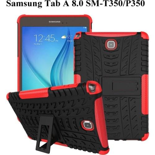 Silicone TPU+PC Kickstand Dual Armor Back Case For Samsung Galaxy Tab A 8.0 SM T350 T355 P350 P355 8 inch Tablet Case +Film+pen