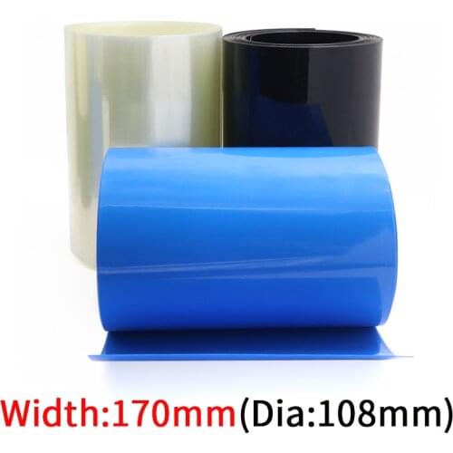 Dia 108mm PVC Heat Shrink Tube Width 170mm Lithium Battery Insulated Film Wrap Protection Case Pack Wire Cable Sleeve Colorful