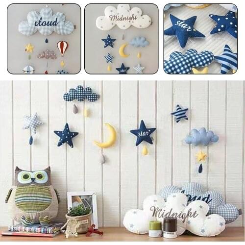 Kids Room Decoration Clouds Astronaut DIY Handmade Wall Hanger Baby Girl Gift Bedroom Nursery Children Room Decor Sewing tools