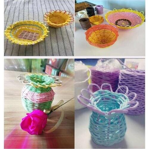 Natural Wire Paper Rope Kindergarten Handcrafts Rope String Material Accessories DIY Creative Woven Flower Basket Pen Holder
