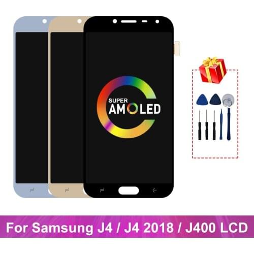 Super AMOLED For Samsung Galaxy J4 2018 J400 LCD Display Touch Digitizer Screen Replace Parts For J400F J400H J400P J400M J400G