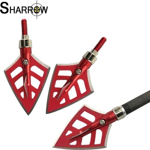 20pcs Archery Arrowhead Arrow Point Tips Stainless Steel Hunting Arrow Heads 4 Blades Compound/Recurve Bow Shooting Accessories
