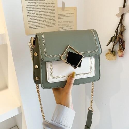 2020 Chain Pu Leather Crossbody Bags For Women Small Shoulder Messenger Bag Fashion Special Lock Design Female Travel Handbags