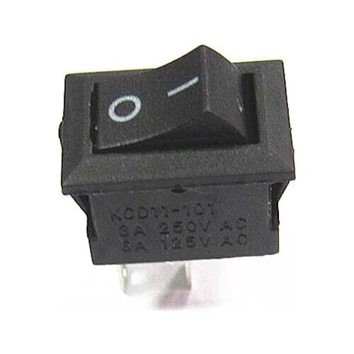 5pc/set Delicate Rocker Switch 10 * 15 mm AC 3A/250V 6A/125V 2 Pin Red Black ON/OFF I/O Micro switch