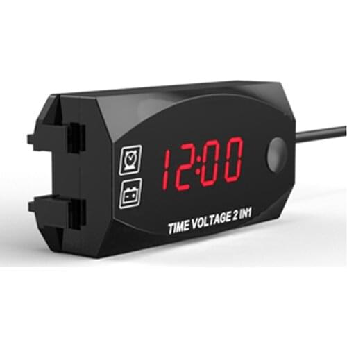 6-30V Voltmeter LED Time Voltage 2 In1 Table Waterproof And Dustproof Electronic Meter Multifunction Voltage Tester Вольтметр