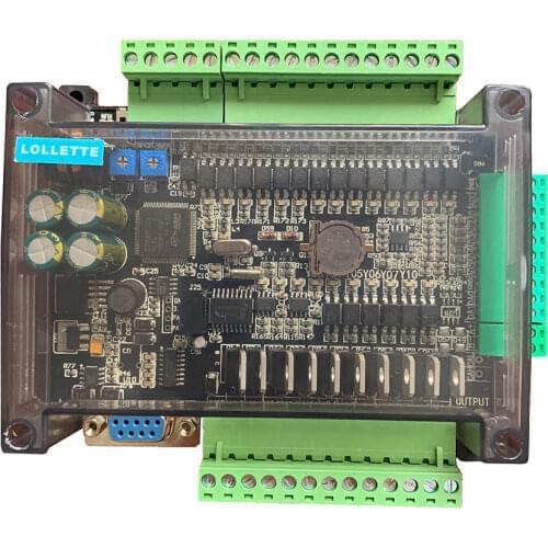 DC24V FX1N FX2N FX3U-24MT PLC Industrial control board 6AD 2DA 14 input 10 transistor output RS485 RTC communications with shell