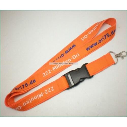 Cheap 500pcs 2.0*90cm heat transfer print Lanyard Key Chain/ ID Badge/ Cell Phone Strap with customize design logo for free ship