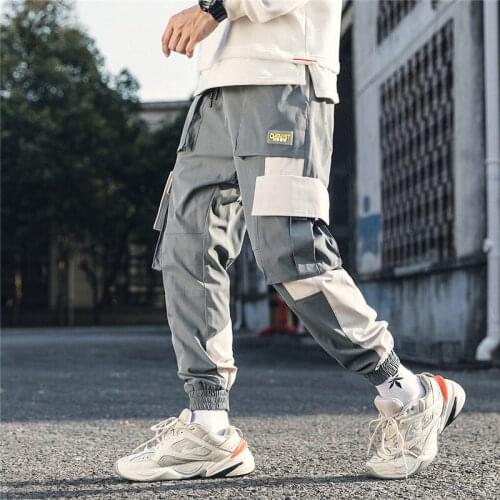 2021 Autumn Hip Hop Joggers Men Black Harem Pants Multi-pocket Man Sweatpants Streetwear Casual Mens Pants M-3XL Harajuku