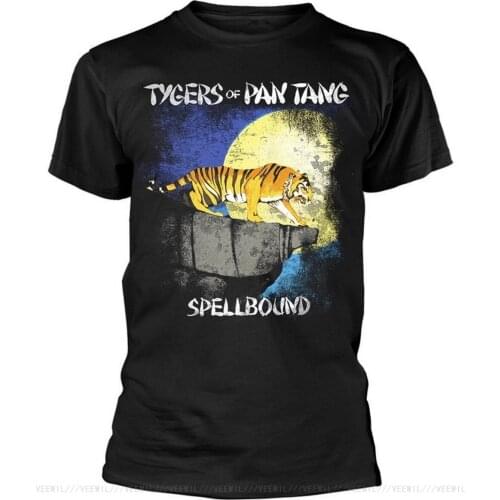 Tygers Of Pan Tang 'Spellbound' T-Shirt NEW Cotton High Quality Tops Tee Shirt