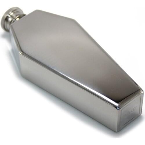 Hot XD-Mini Hip Flask 100ML Personalized Coffin Shape Stainless Steel Portable Flagon Travel Wine Pot Bar Supplies Mens Gift
