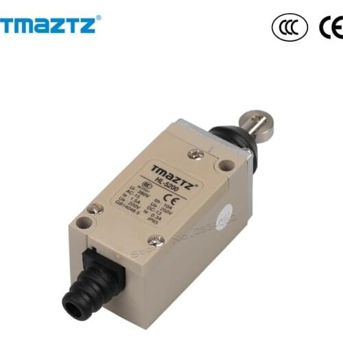 Limit switch AC DC NONC Parallel Roller Plunger stainless steel roller 380V 10A travel IP65 waterproof HL-5200 high quality