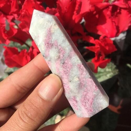 Beautiful pink tourmaline crystal points of natural crystal reiki healing 80-90MM