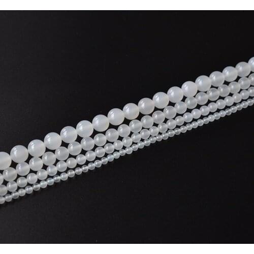 Fashion Natural white onyx round Beads for jewelry Making DIY Bracelet Necklace 4 6 8 10mm Wholesale free shipping